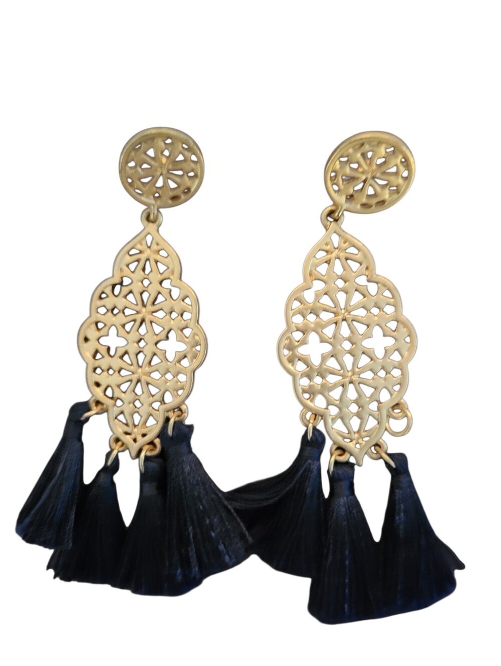 C&C Tassle Earrings Gold/Black